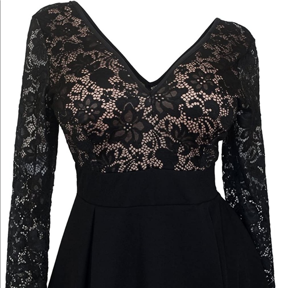 Plus Size Lace Overlay Romper Dress